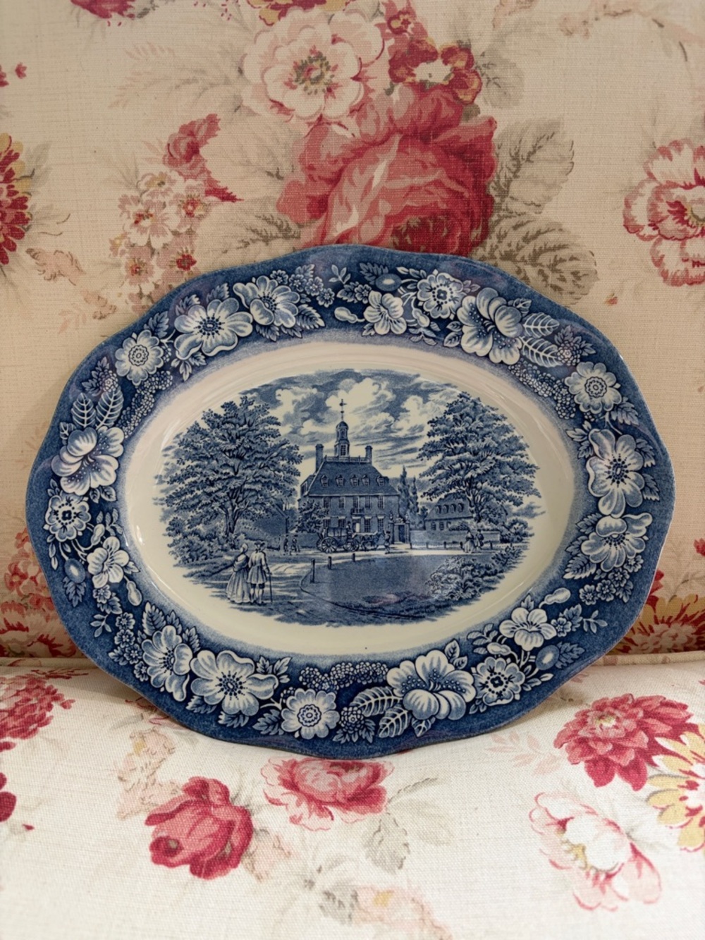Liberty Blue Transferware Serving Platter - Classic Home Dining